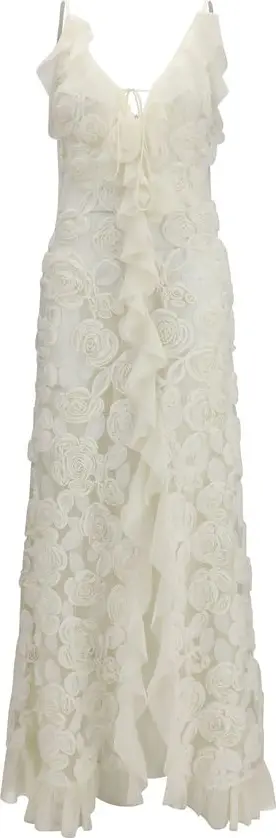 Beige Polyester Cocktail Dress