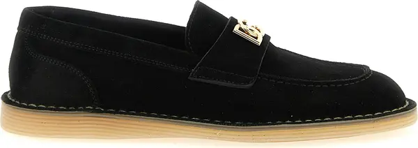 Black Calfskin Slip-On Loafers
