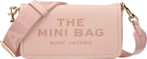 Pink Leather Crossbody Bag