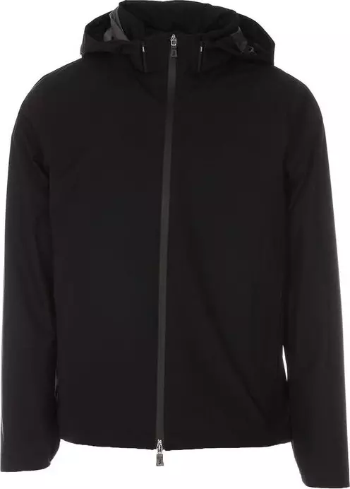Black Polyester Shell Jacket