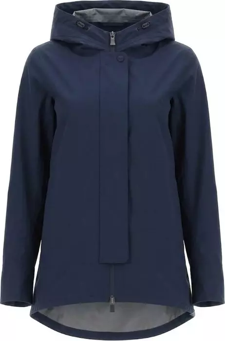 Blue Polyester Shell Jacket