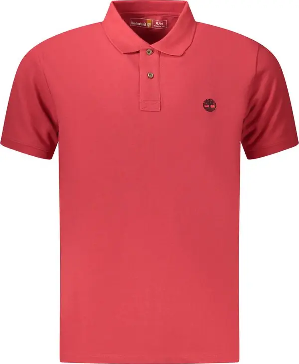 Red Cotton Men Polo Shirt