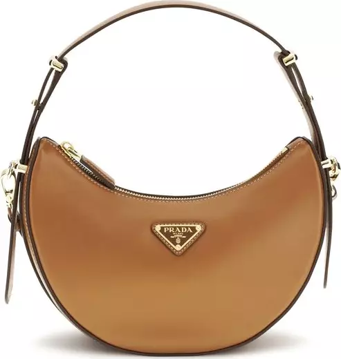 Beige Calf Leather Bos Taurus Shoulder Bag