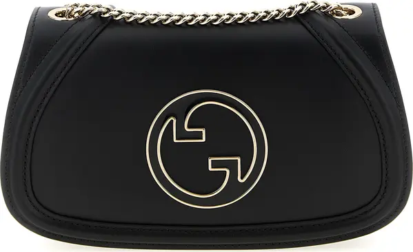 Black Calfskin Shoulder Bag