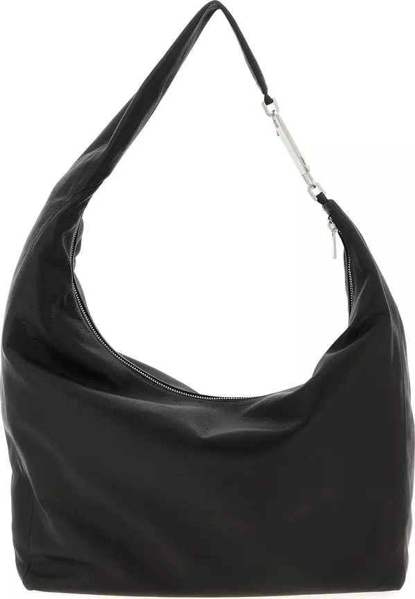Black Calfskin Shoulder Bag