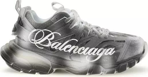 Gray Polyamide Athletic Sneakers