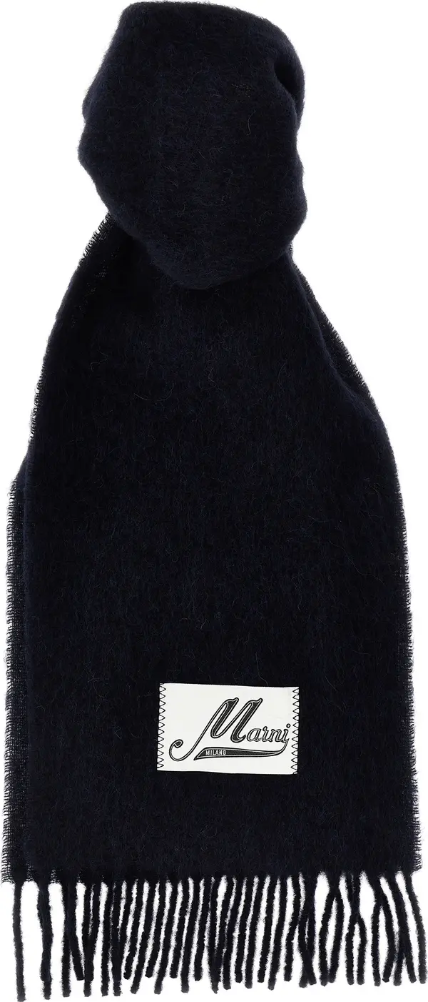 Blue Wool Scarf