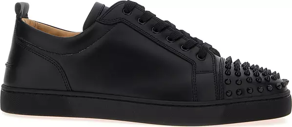 Black Calfskin Low Top Sneakers