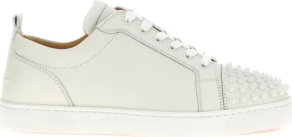 White Calfskin Low Top Sneakers