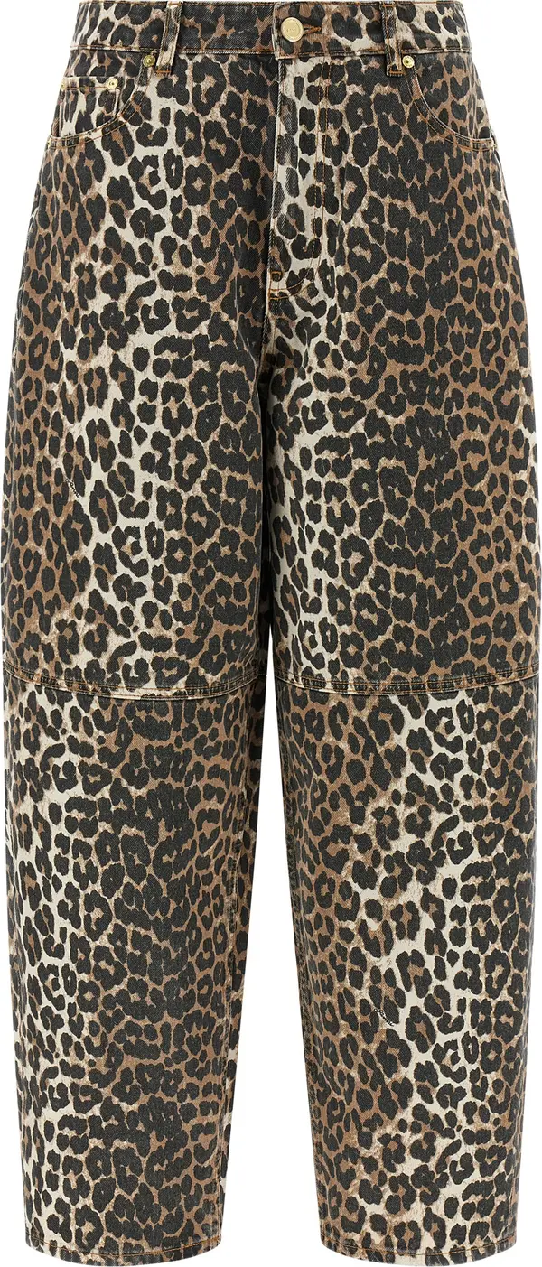 Brown Organic Cotton Cropped Jeans