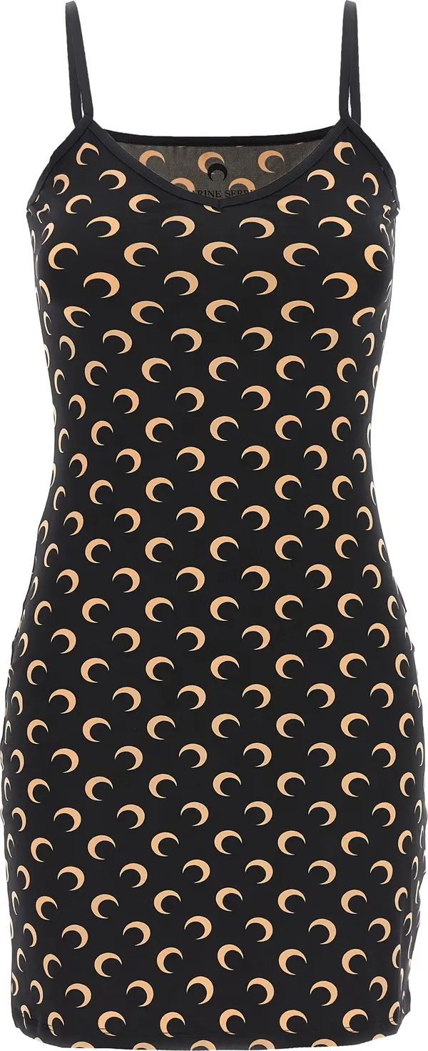 Black Polyamide Short Dress