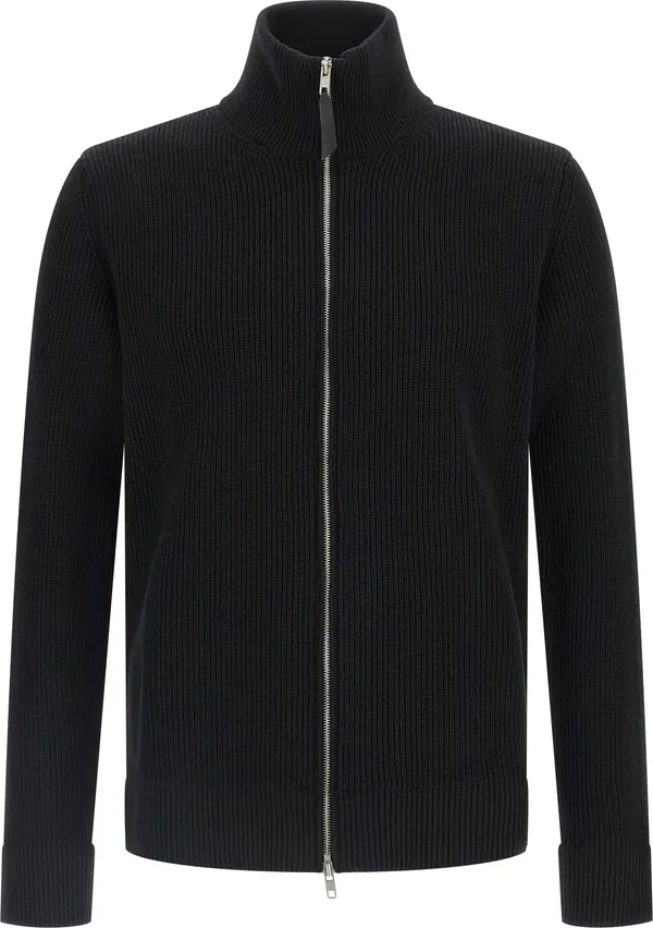 Black Cotton Cardigan