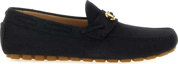 Black Calfskin Slip-On Loafers