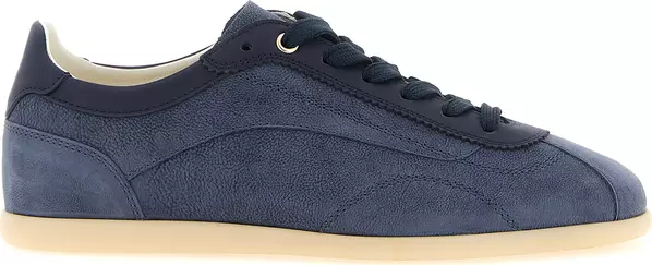 Blue Calfskin Low Top Sneakers