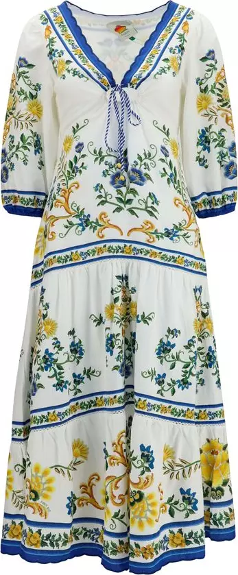 Multicolor Linen Casual Dress