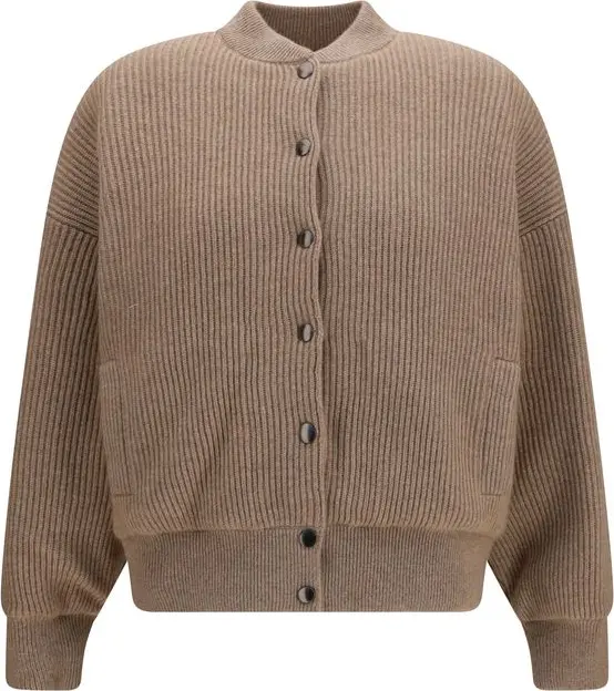 Beige Cashmere Bomber