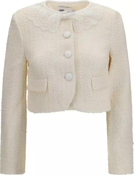 Beige Polyester Full-Length Jacket