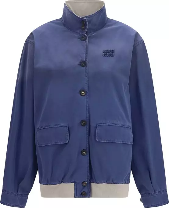 Blue Cotton Bomber