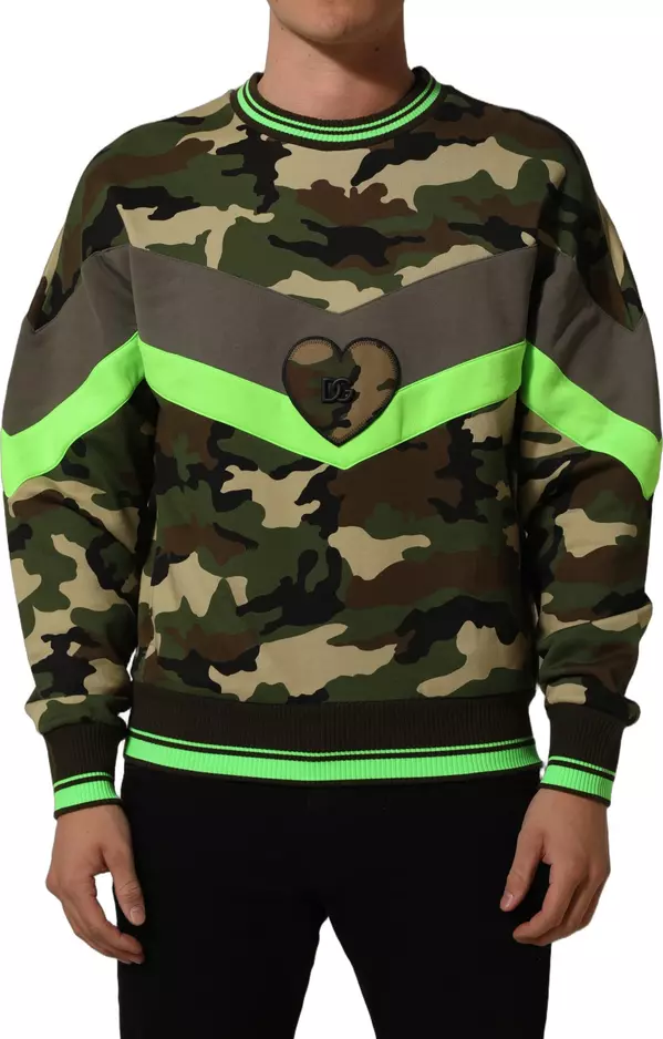 Multicolor Camouflage Sweatshirt Men Sweater