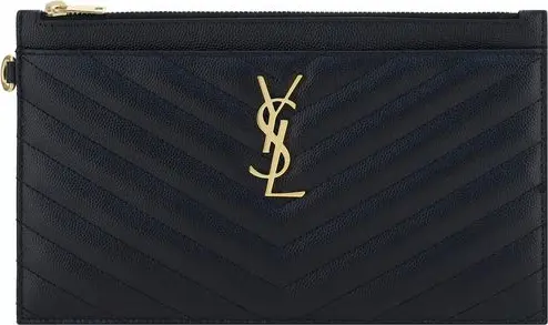 Black Calf Leather Bos Taurus Clutch Bag