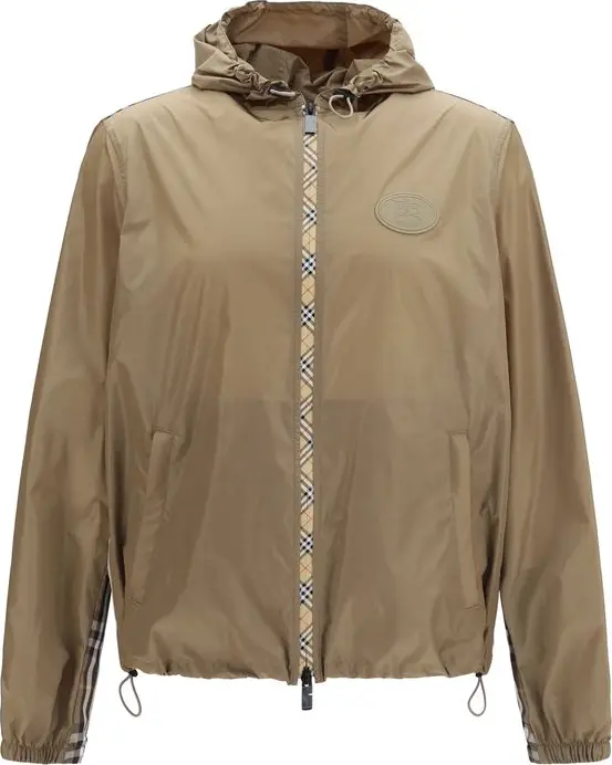 Brown Nylon Shell Jacket