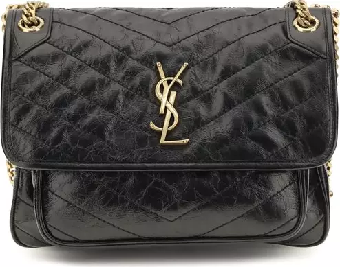 Black Calf Leather Bos Taurus Shoulder Bag