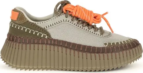 Bicolor Polyurethane Athletic Sneakers