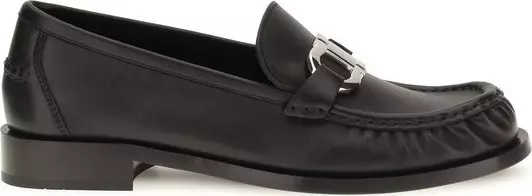 Black Calf Leather Bos Taurus Slip-On Loafers