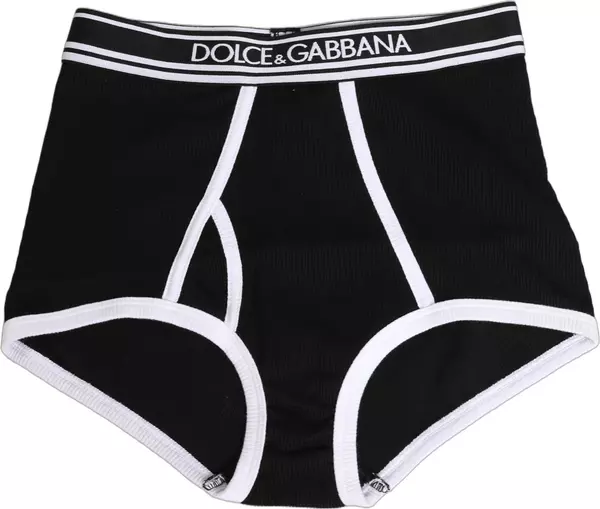 Black White Logo Waistband Coulotte Panty Underwear