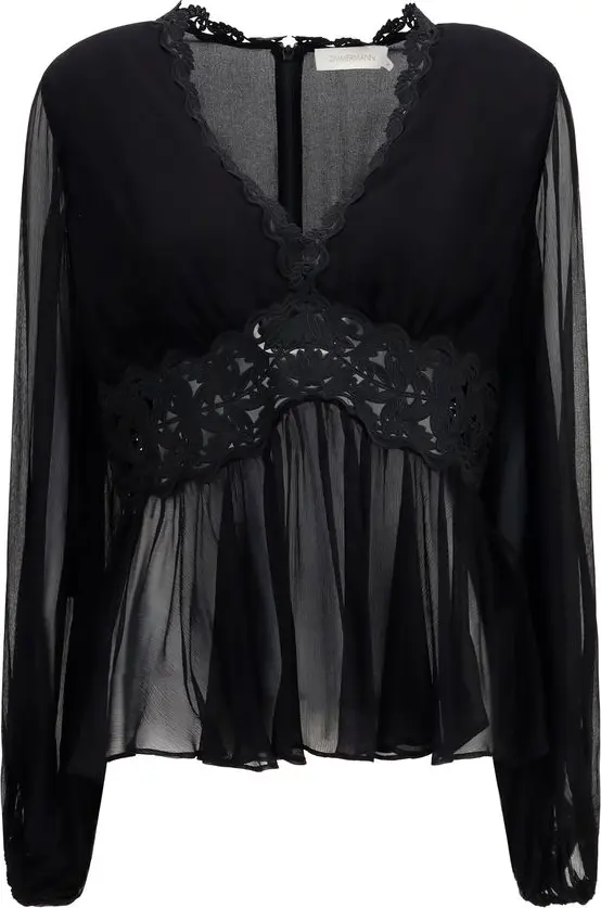 Black Viscose Blouse
