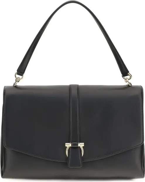 Black Calf Leather Bos Taurus Shoulder Bag
