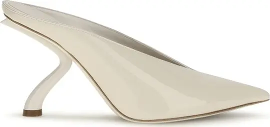 Beige Calf Leather Bos Taurus Mules
