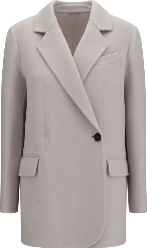 White Wool Oves Aries Full-Length Jacket