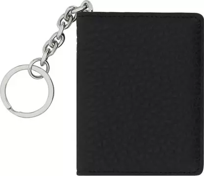 Black Calf Leather Bos Taurus Keychain