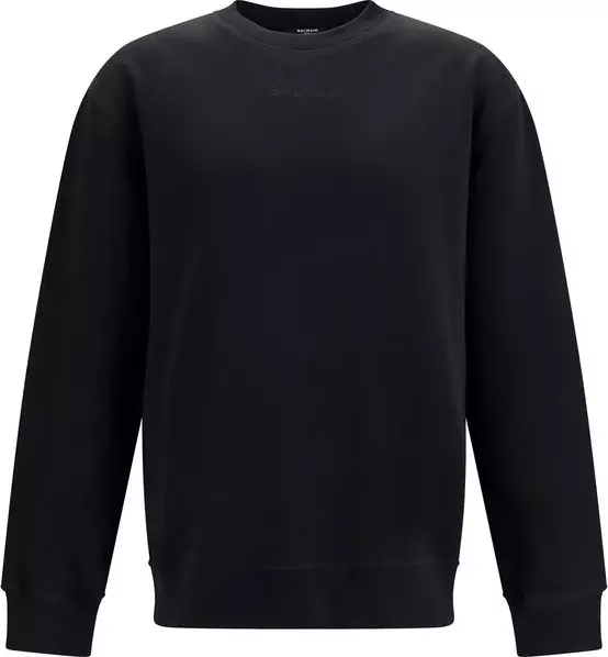 Black Cotton Sweatshirt