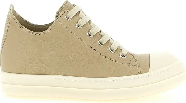 Beige Ramie Low Top Sneakers