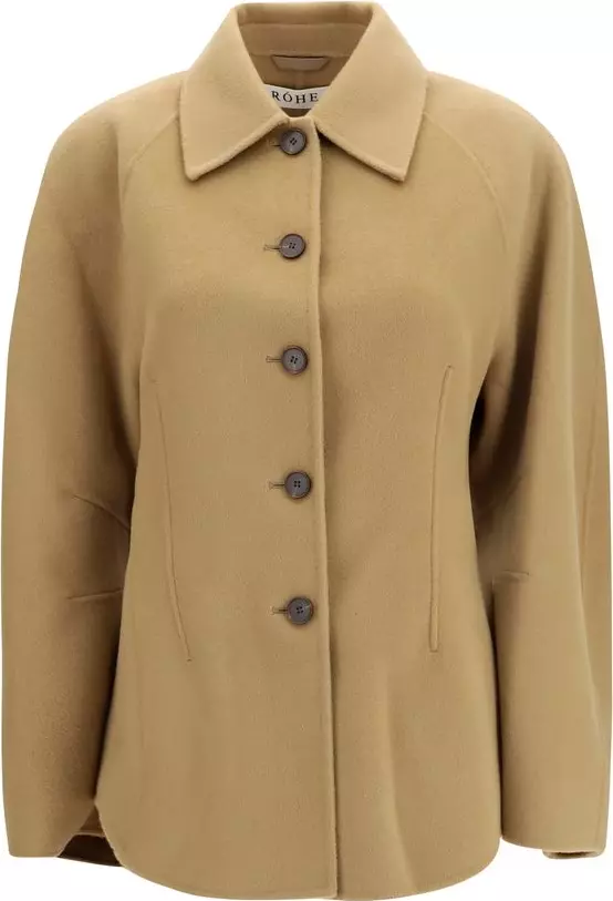 Beige Wool Oves Aries Full-Length Jacket