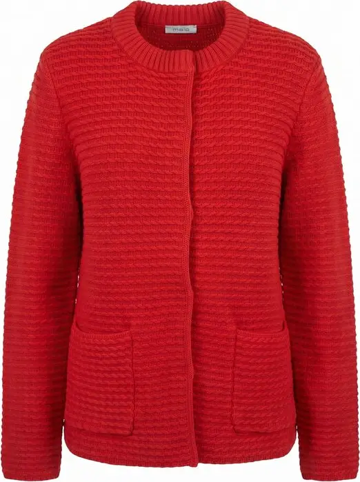 Red Cotton Women's Cardigan