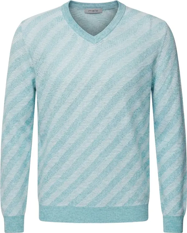 Light Blue Linen Men's Sweater