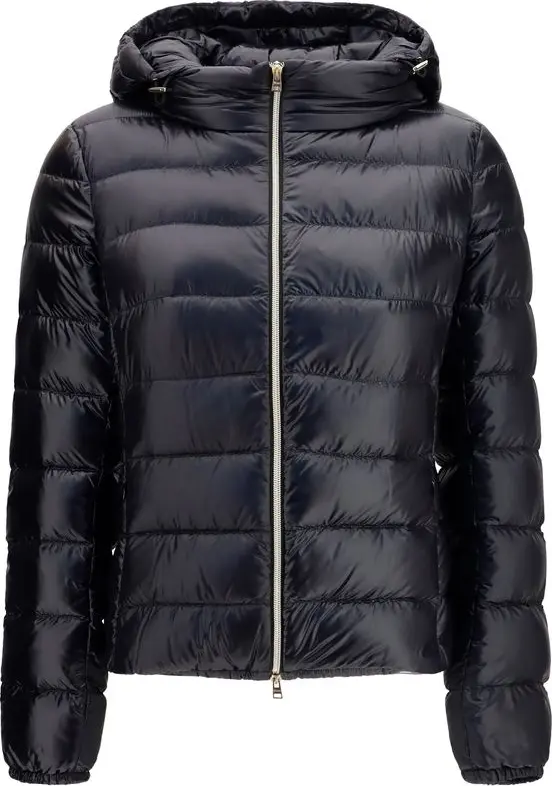 Black Polyamide Full-Length Jacket