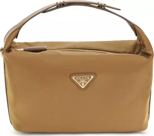 Beige Recycled Polyamide Handbag