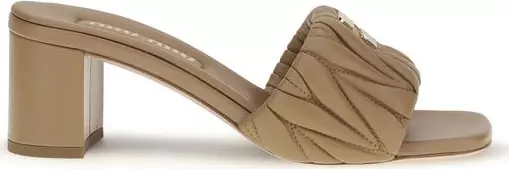 Beige Lamb Ovis Aries Aries Platform Sandals