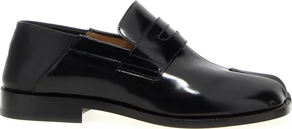 Black Calfskin Slip-On Loafers