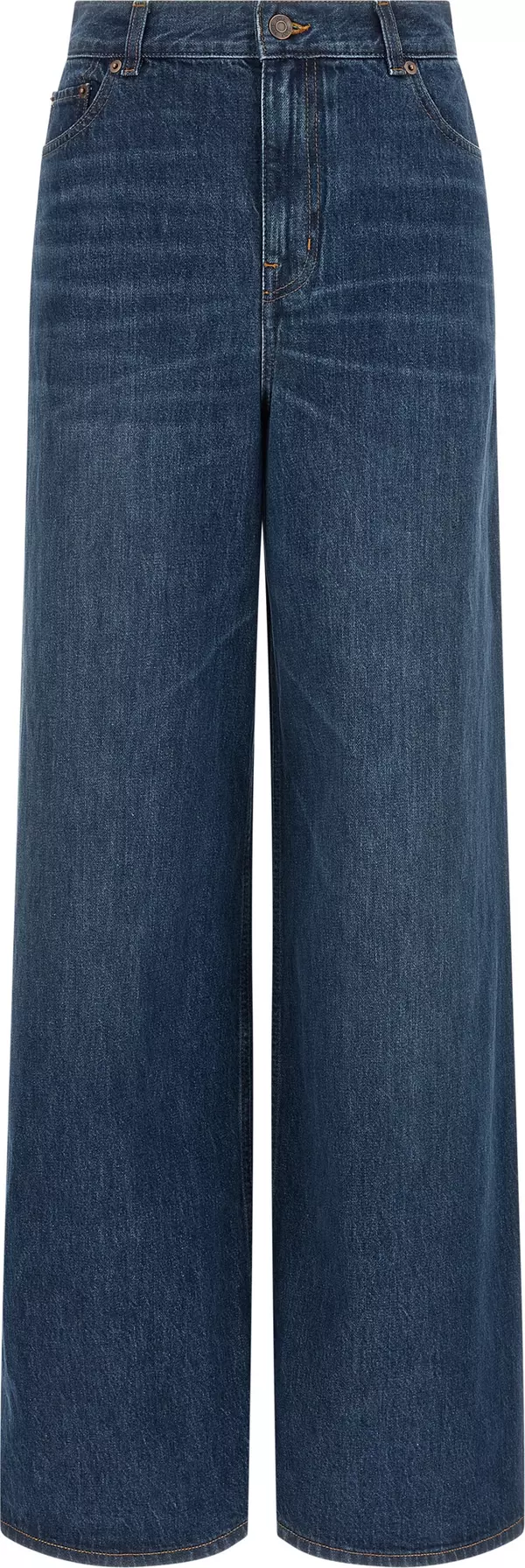 Blue Cotton Jeans Denim