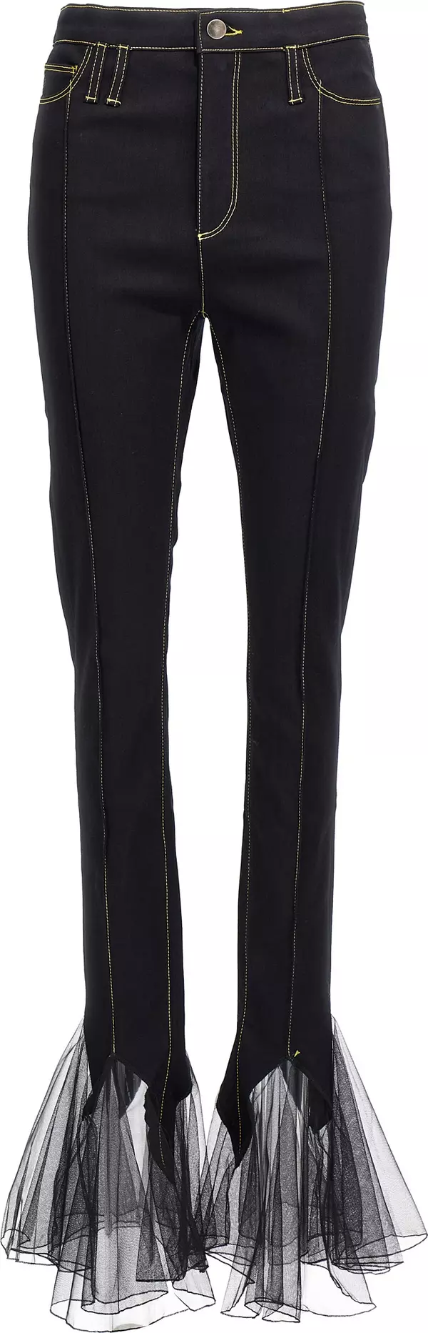 Black Cotton Slim Fit Jeans