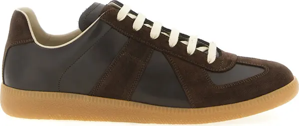 Brown Calfskin Athletic Sneakers