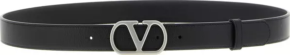 Black Calfskin Regular Belt