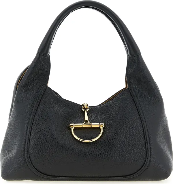 Black Calfskin Shoulder Bag