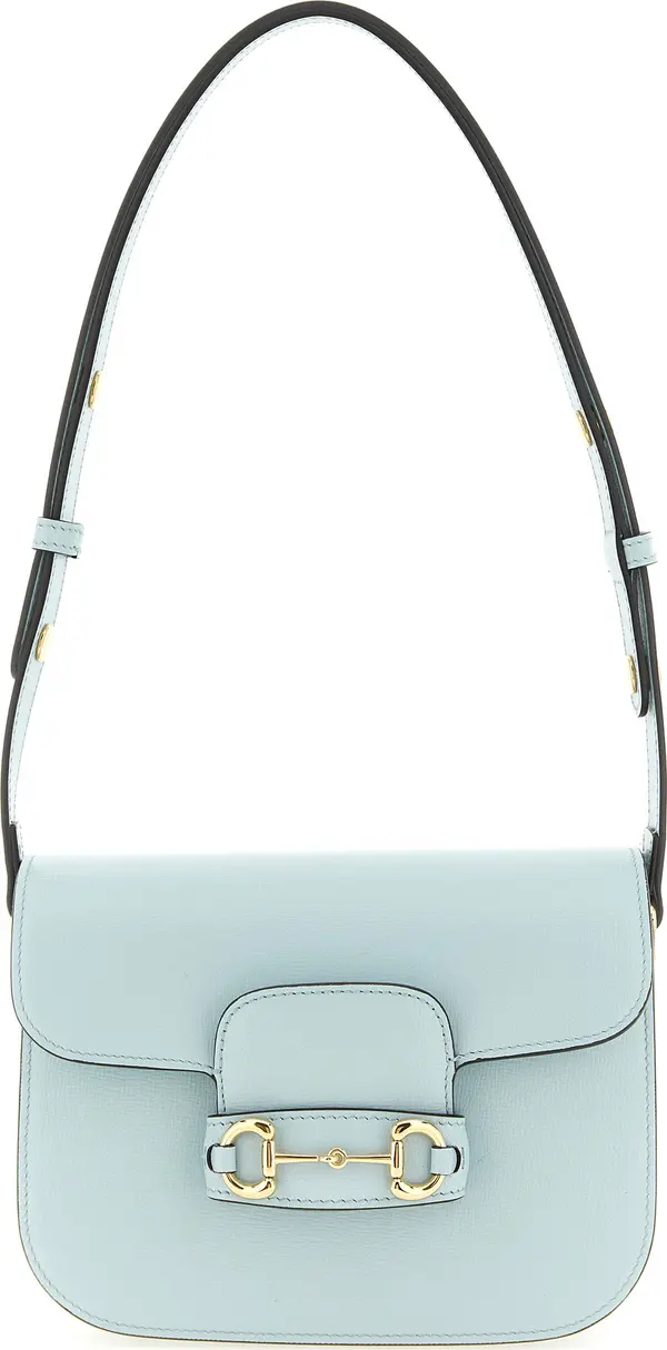 Blue Calfskin Shoulder Bag