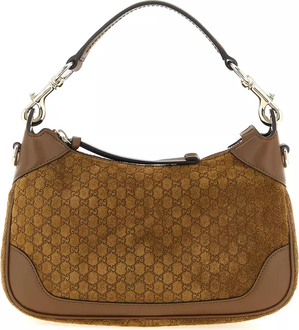 Brown Calfskin Shoulder Bag